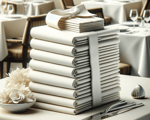 Professional restaurant laundry service in Redmond WA - Kitchen aprons, towels, napkins with degreaser treatment